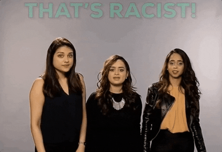 Three Girls Thats Racist GIF