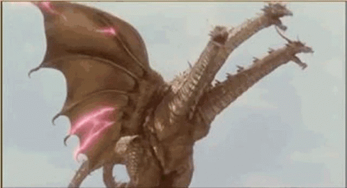 Three-Headed Dragon Flying