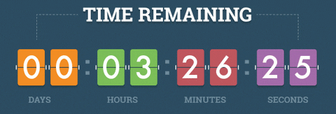 Three Hours Remaining Final Countdown GIF