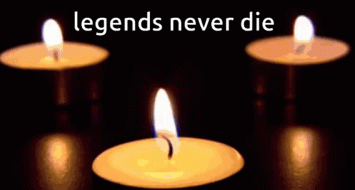 Three Lit Candles Legends Never Die GIF