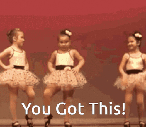 Three Little Girls Are Dancing With The Words You Got This Written Below Them GIF