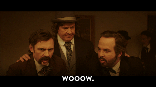 Three Men Amused Woooow GIF