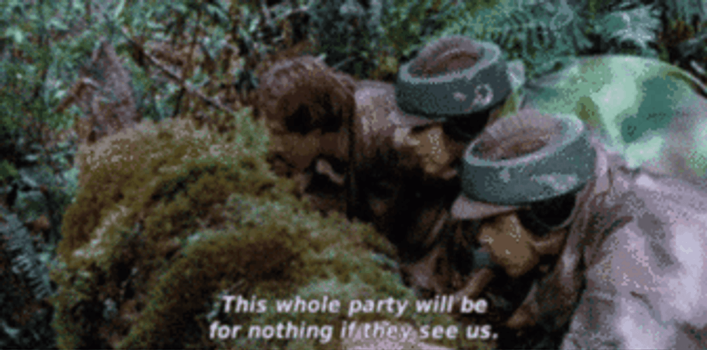 Three Men Camouflage Hiding Nothing To See Here GIF