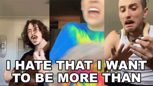 Three Men Collage I Hate That I Want to Be More Than