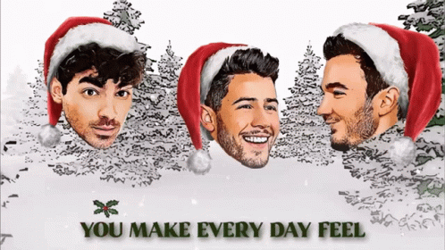 Three Men In Santa Hats You Make Every Day Feel GIF
