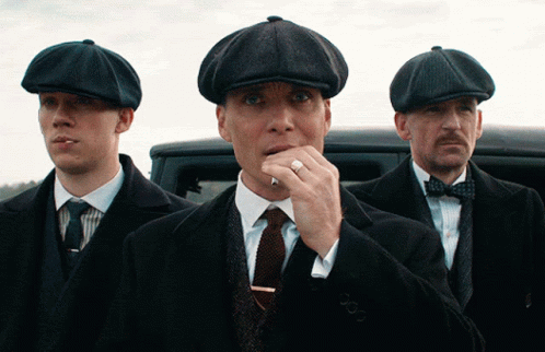 Three Men In Suits And Hats One With Ring GIF