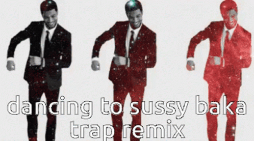 Three Men in Suits Dancing to Sussy Baka Trap Remix