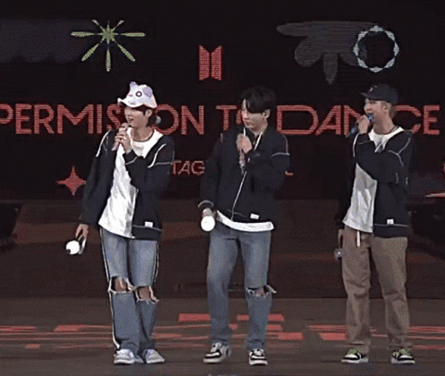 Three Men Singing Permission to Dance