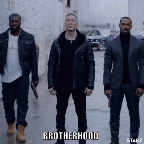Three Men Standing Brotherhood GIF