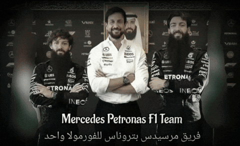 Three Mercedes Petronas F1 Drivers Posing
