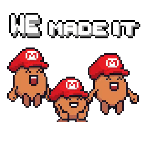 Three Mushrooms Wearing Red Hats