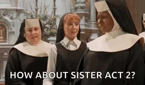 Three Nuns Together in Church
