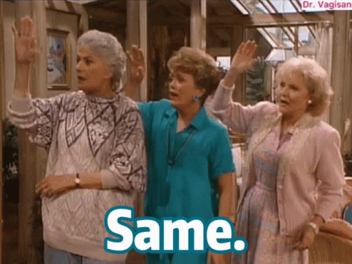 Three Older Women Standing Together GIF