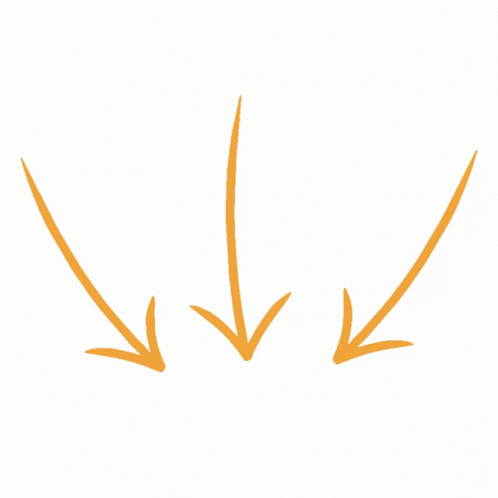 Three Orange Arrows Pointing Downwards On A White Background GIF