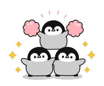 Three Penguins Stacked