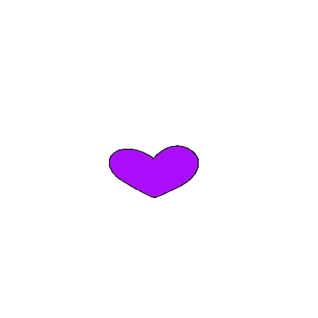 Three Purple Floating Hearts