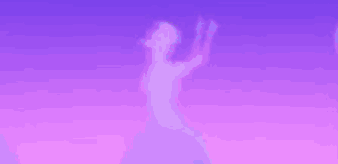 Silhouettes Of Women In Purple Dresses Holding Hands GIF