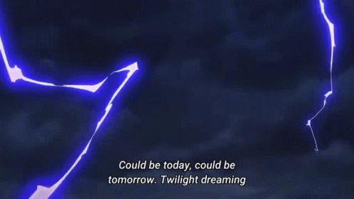 Three Skeletons Dancing in Front of Lightning