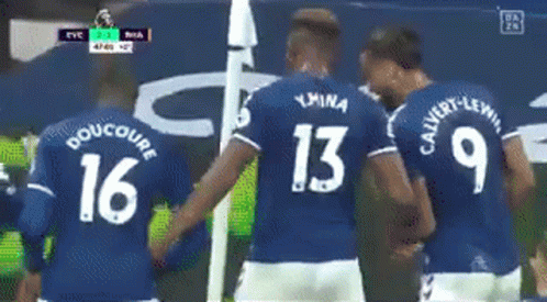 Three Soccer Players in Blue Jerseys