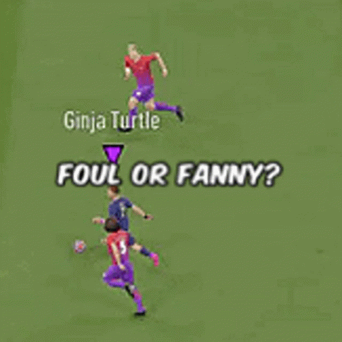 Three Soccer Players Playing Game with Foul or Fanny