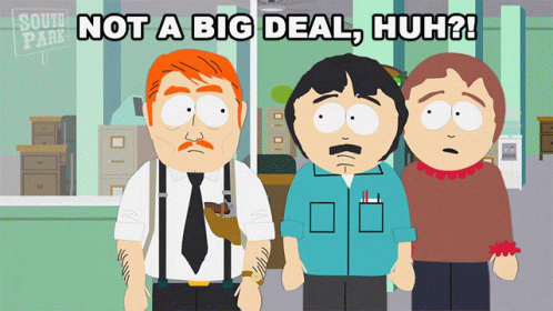 Three South Park Characters Are Standing In Front Of A Sign That Reads South Park GIF