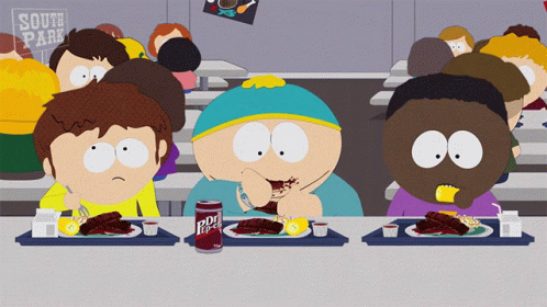 Three South Park Characters Eating Pepsi Can