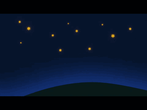 Three Stuffed Rabbits Are Sitting In A Blue Car At Night GIF