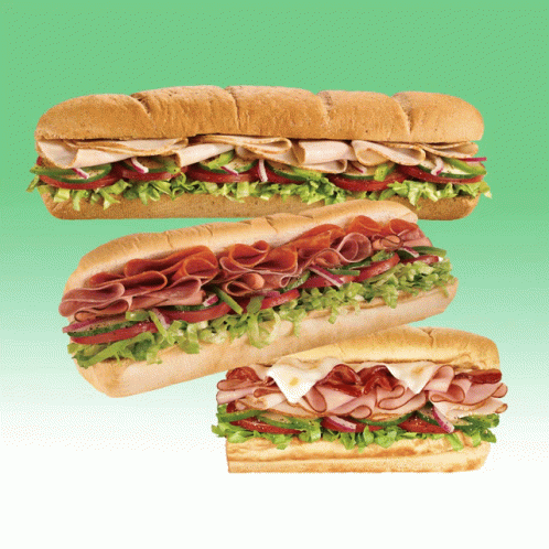 Three Sub Sandwiches