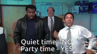 Three Suited Men Dancing Quiet Time No Party Yes GIF