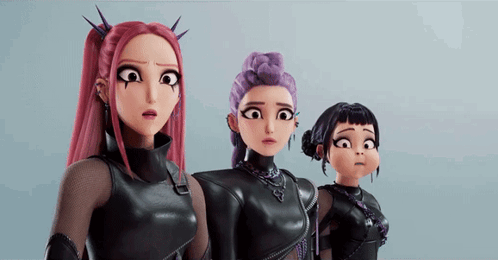 Three Surprised Cartoon Characters