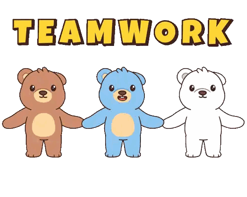 Three Teddy Bears Holding Hands