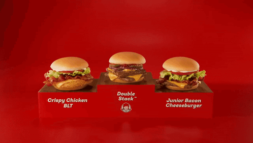 Three Types Of Wendy's Burgers GIF