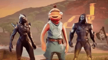 Three Video Game Characters Standing