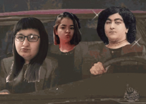 Three Women Are Sitting In A Car With A Comedy Central Logo On The Hood GIF