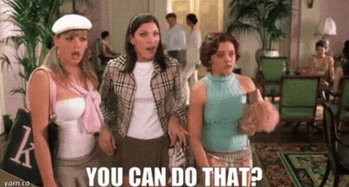 Three Women Are Standing In A Room And One Of Them Says You Can Do That . GIF