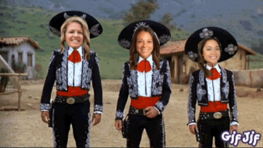 Three Women in Mariachi Outfits