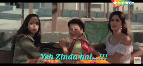 Three Women on Couch with Yeh Zinda Hai