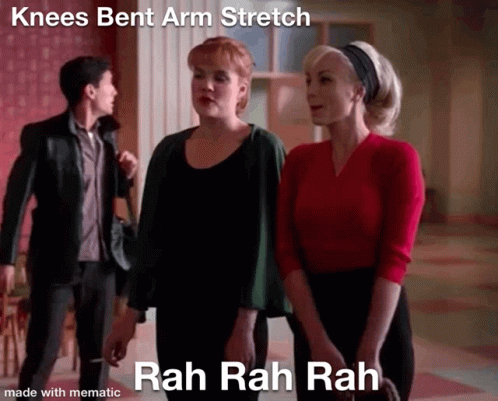 Three Women Stretching Knees and Arms