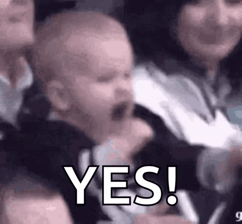 Thrilled Baby Celebration Meme GIF