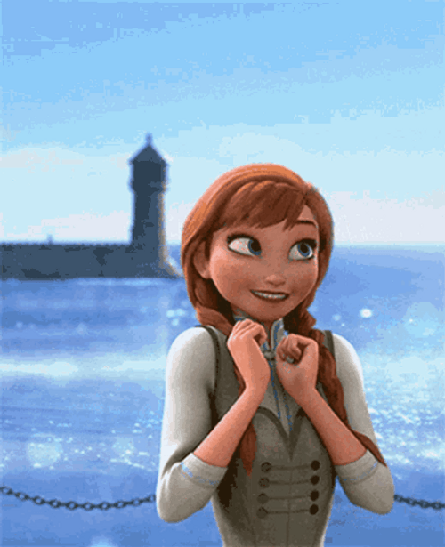 Thrilled Frozen Anna GIF