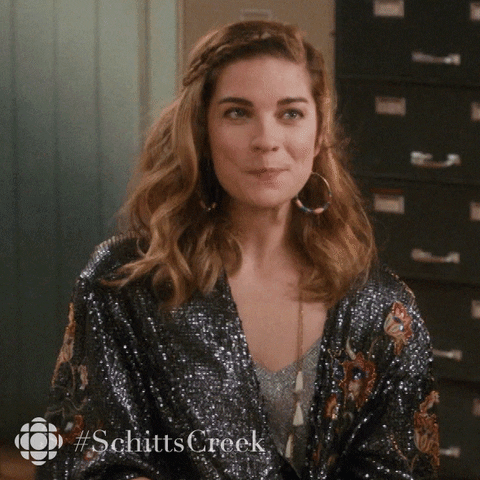 Thrilled Reaction Alexis Rose Schitts Creek GIF
