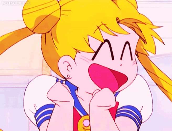 Thrilled Sailor Moon GIF