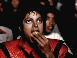 Thriller Dance Eating Popcorn GIF