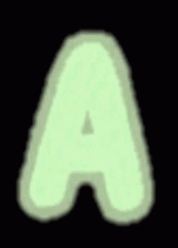 Throbbing Green Letter A GIF