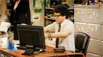 Throw Computer Maurice Moss The It Crowd GIF