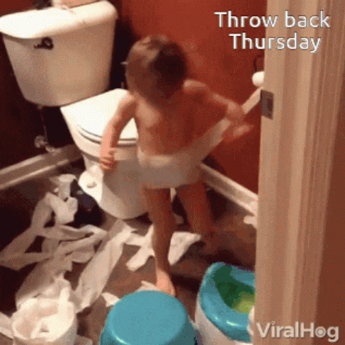 Throwback Thursday Kid Playing With Tissue GIF
