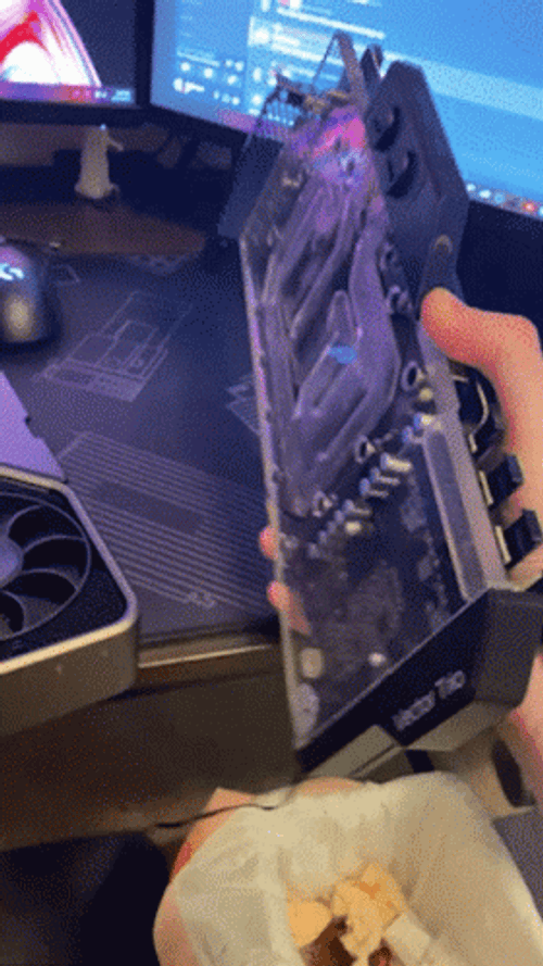 Throwing Computer Gpu In Trash Garbage GIF