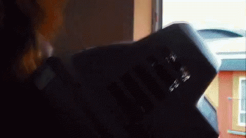 Throwing Computer Old Style Monitor Outside GIF