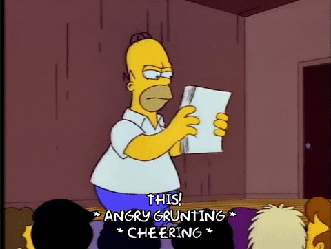 Throwing Papers Homer Simpson GIF