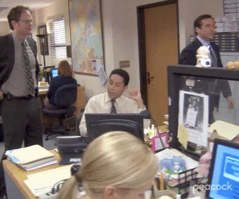 Throwing Papers The Office Scene GIF